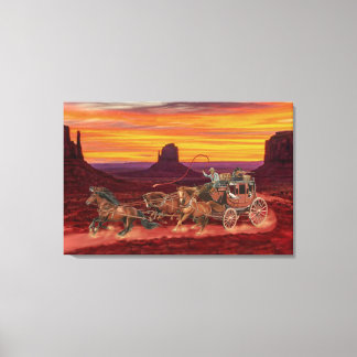 STAGECOACH COWBOYS CANVAS PRINT