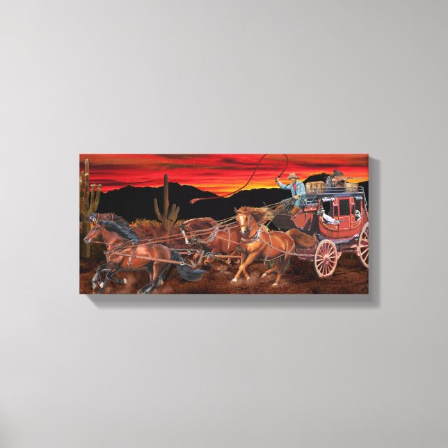STAGECOACH COWBOYS CANVAS PRINT (Front)