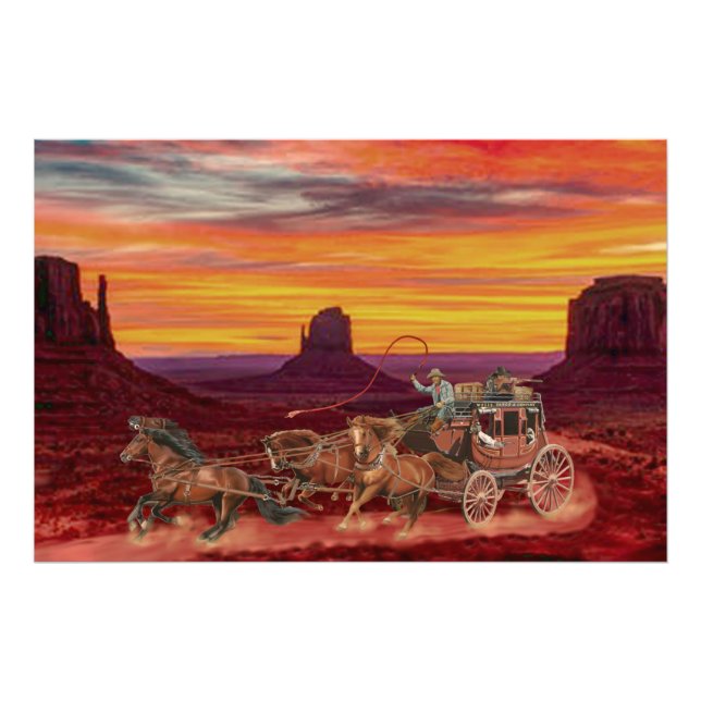 STAGECOACH COWBOYS PHOTO PRINT (Front)