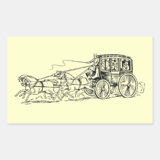 Stagecoach Rectangular Sticker