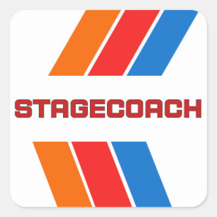 Stagecoach square sticker