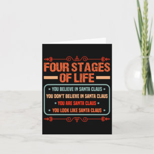 Stages Of Life Santa Fathers Day Funny Dad Papa Gr Card