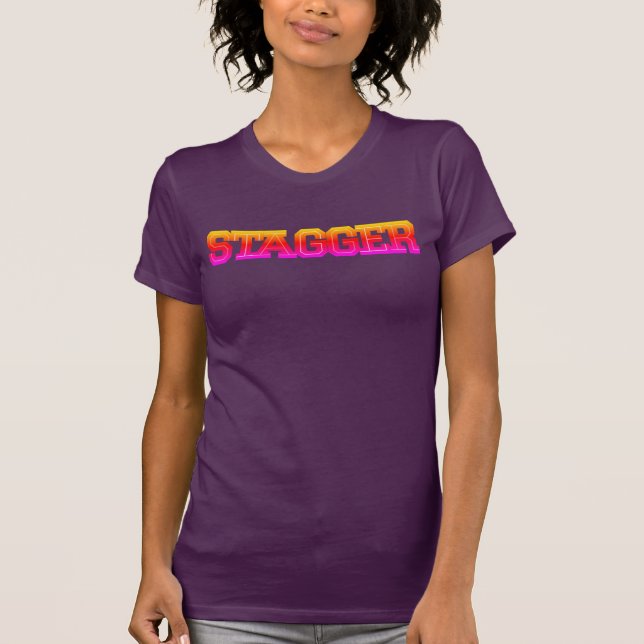 Stagger Women's Purple T-Shirt (Front)