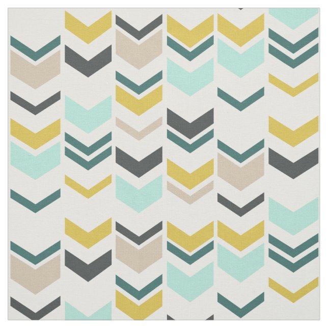 Staggered Chevron Modern Geometric Fabric (Swatch)