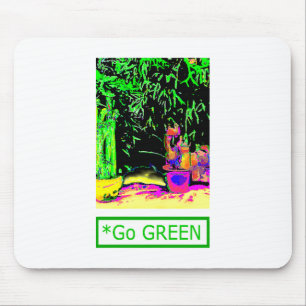 Staghorn Fern GO GREEN1a jGibney The MUSEUM Zazzle Mouse Pad