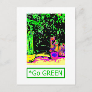 Staghorn Fern GO GREEN1a jGibney The MUSEUM Zazzle Postcard