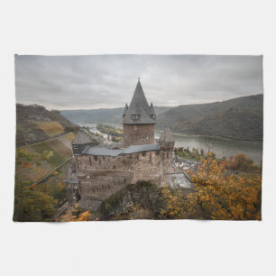 Stahleck Castle Bacharach Germany Tea Towel