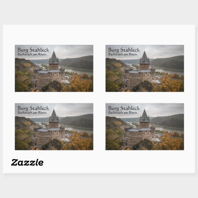 Stahleck Castle Germany Rectangular Sticker (Sheet)