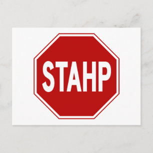 STAHP! Sign Postcard