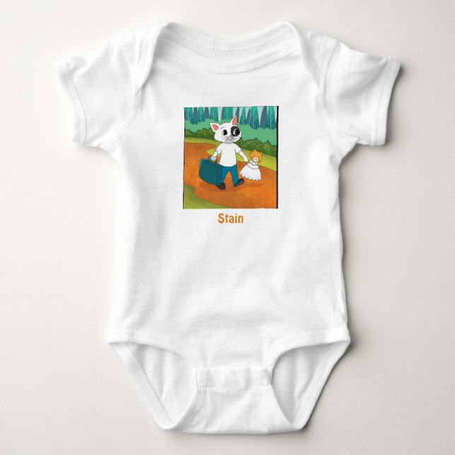 Stain 1z baby bodysuit (Front)