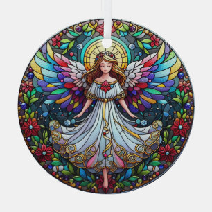 Stain Glass Angel  Tree Decoration