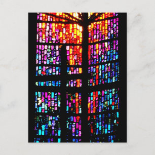 Stain Glass Cross Postcard