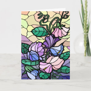 Stain Glass Lily Of The Field Card