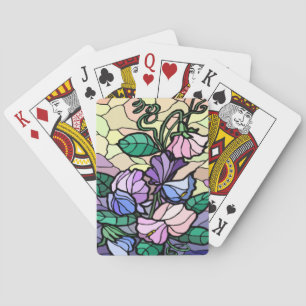 Stain Glass Lily Of The Field Playing Cards