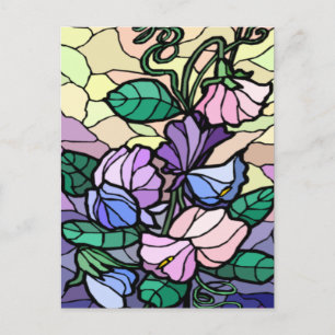 Stain Glass Lily Of The Field Post Card