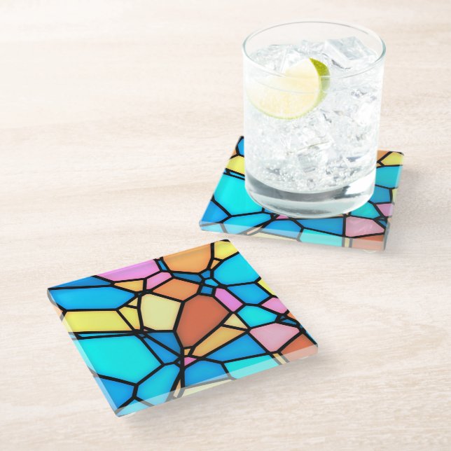 Stain Glass Lite Coaster (Angled)