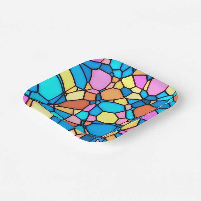 Stain Glass Lite Paper Plate (Angled)