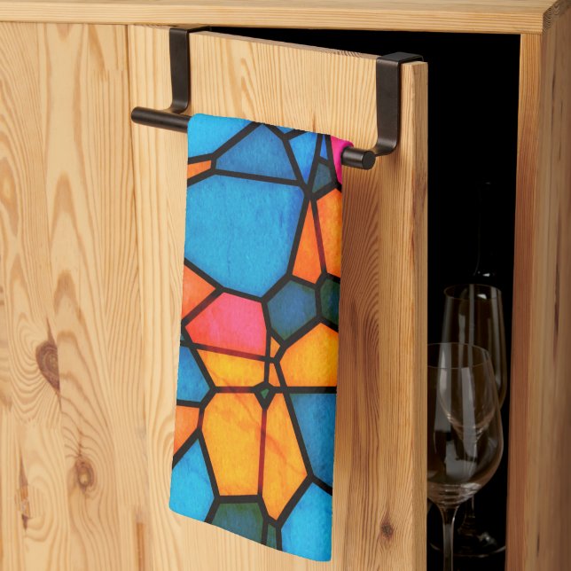 Stain Glass Tea Towel (Thirds Fold)