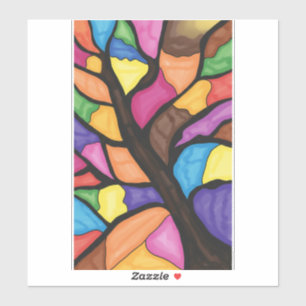 Stain glass tree art 