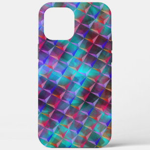 Stained bluish lilac and 3D or pink triangles Tote iPhone 12 Pro Max Case