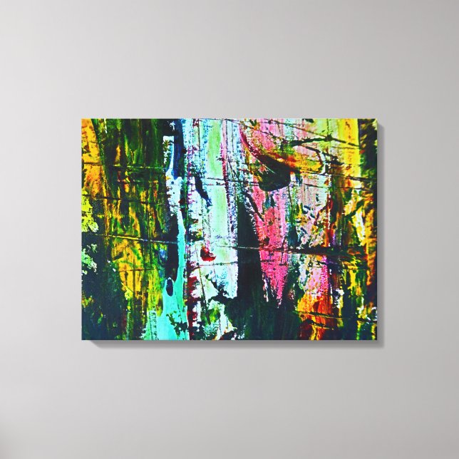 Stained Galass effect modern abstract art painting Canvas Print (Front)