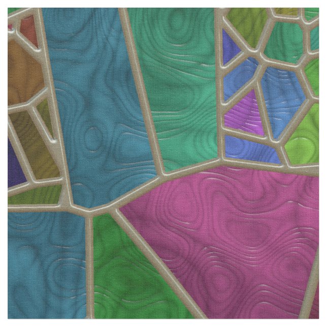 Stained Glass 9 Custom Fabric (Close Up)