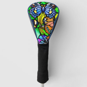 Stained Glass Abstract Butterfly Design Golf Head Cover