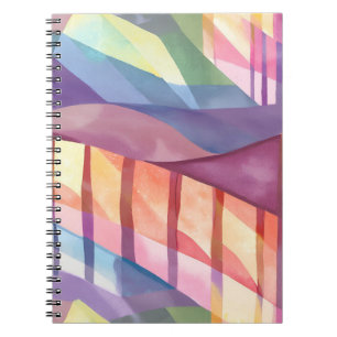 Stained Glass   Abstract Colourful Contemporary Ar Notebook