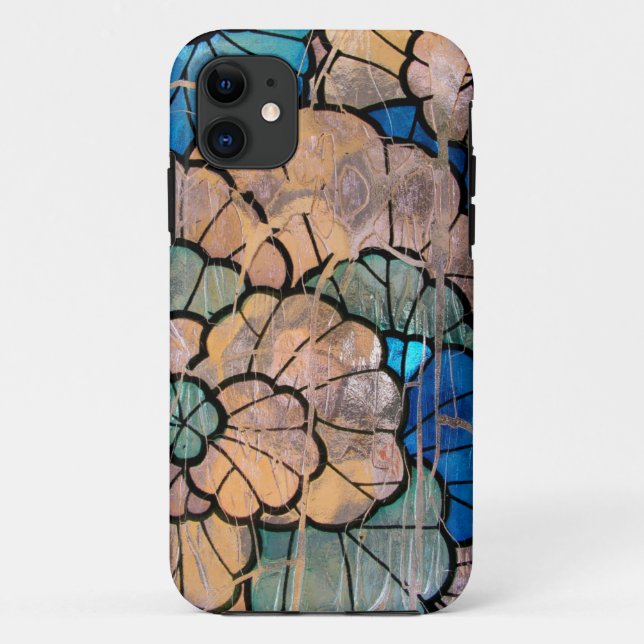 Stained glass abstract floral iPhone 5 5s case (Back)