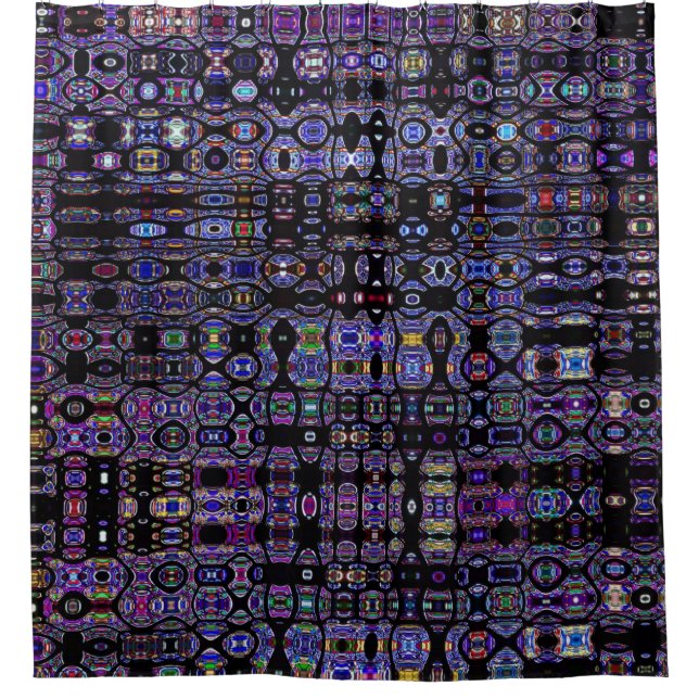 Stained Glass Abstract Shower Curtain (Front)