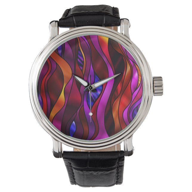 Stained Glass Abstract Watch (Front)