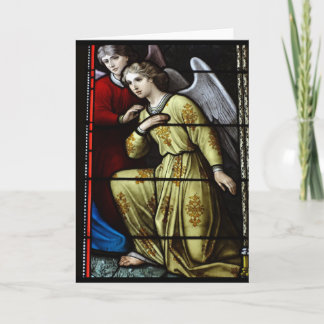 Stained Glass Angel Blank Card