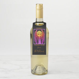 Stained Glass Angel Bottle Tag
