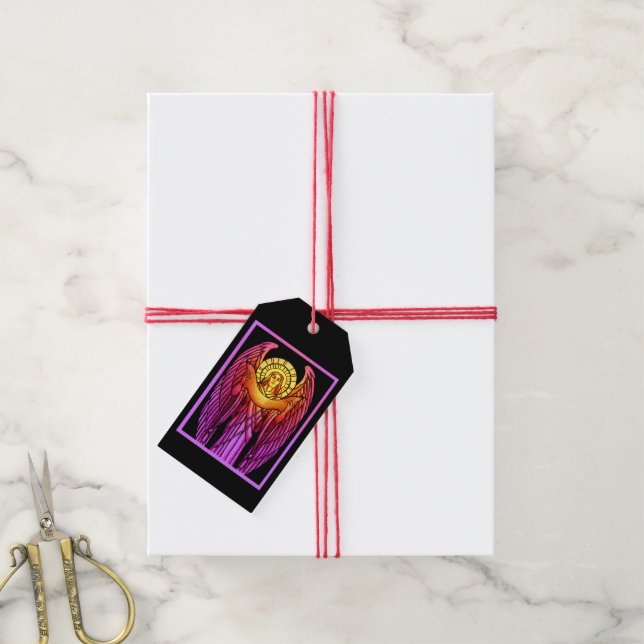 Stained Glass Angel Gift Tags (With Twine)