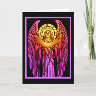 Stained Glass Angel Greeting Card