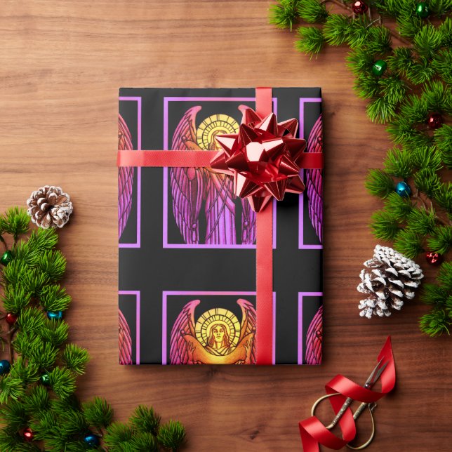 Stained Glass Angel Wrapping Paper (Holiday Gift)