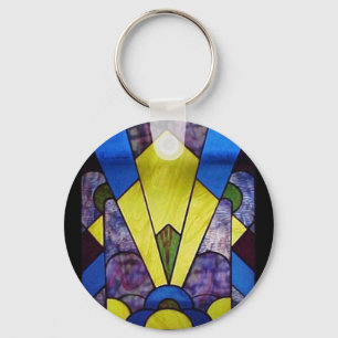 Stained Glass_Art Deco Key Chain