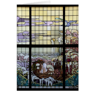 Stained Glass Art Nouveau Sea Scene