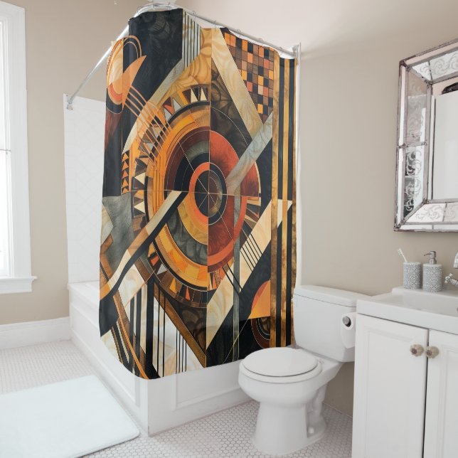 Stained Glass Art Shower Curtain (In Situ)