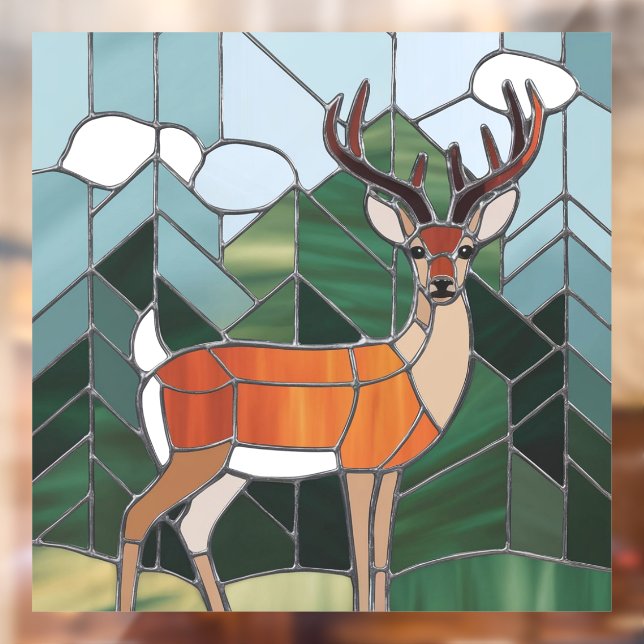 Stained Glass Art, Stained Glass Style Deer Art (Sheet 2)