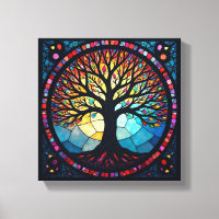 Stained Glass Art, Tree of Life Stained Glass