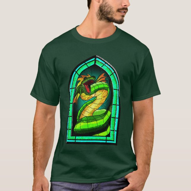 Stained Glass Basilisk T-Shirt (Front)