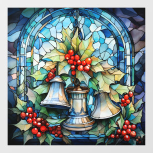 Stained Glass Bells Window Cling