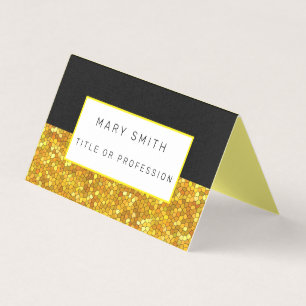 Stained Glass Black Gold Business Card