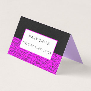 Stained Glass Black Pink Business Card