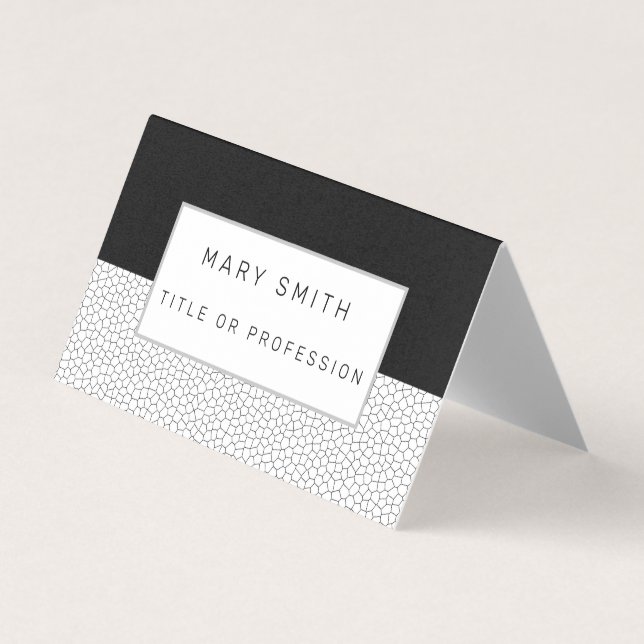 Stained Glass Black White Business Card (Front)