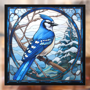 Stained Glass Blue Jay