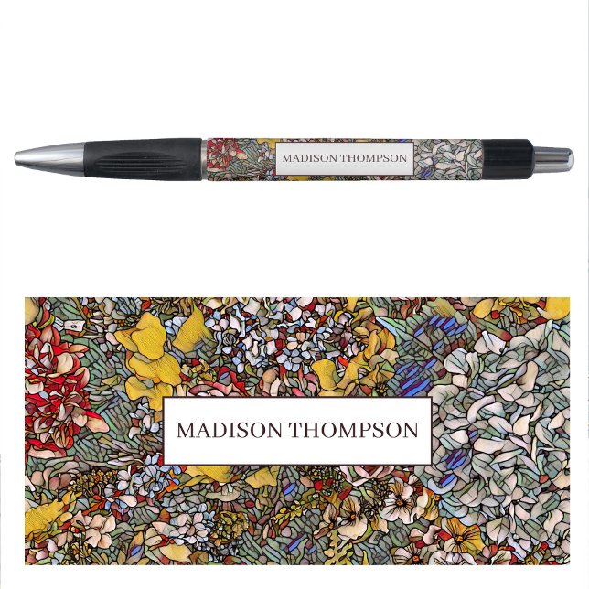 Stained Glass Botanical Floral (Stained Glass Botanical Floral Pen)