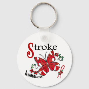 Stained Glass Butterfly 2 Stroke Key Ring