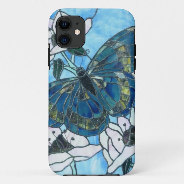 Stained Glass Butterfly Case-Mate iPhone Case (Back)
